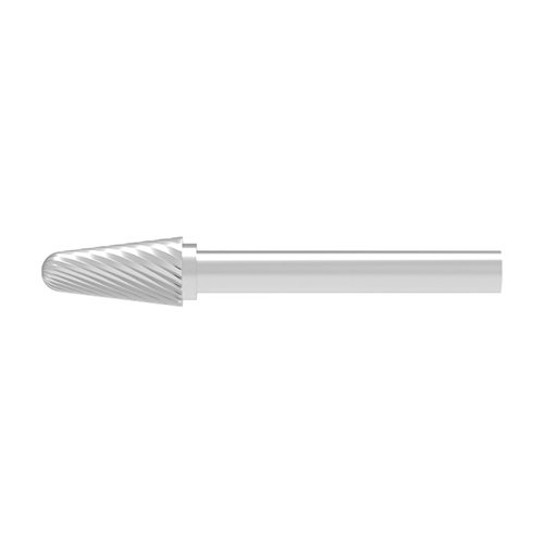 SOLID CARBIDE BURR, MEDIUM TAPERED WITH RADIUS